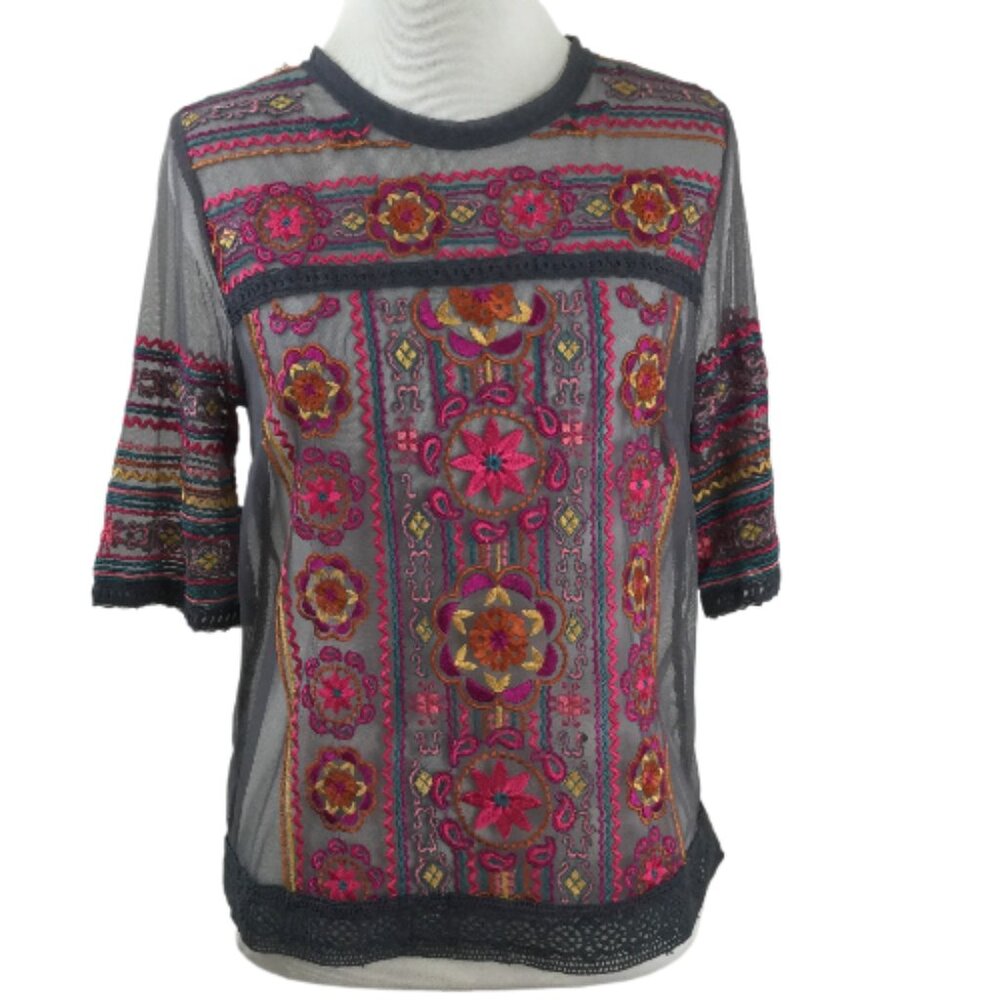 Odd Molly Embroidered Sheer Top 0
